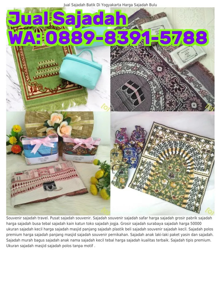 jual sajadah batik di yogyakarta harga sajadah