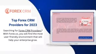 Top Forex CRM Providers for 2023