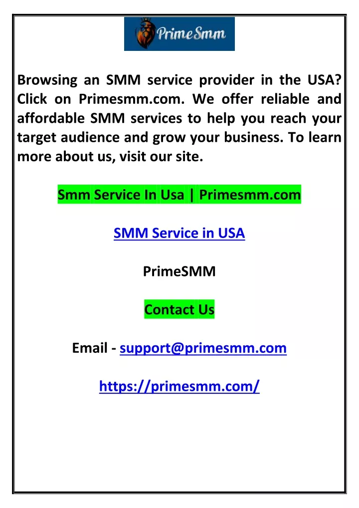 browsing an smm service provider in the usa click