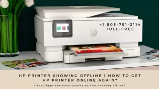 Hp Printer Showing Offline? Fix 1-8057912114 HP Printer Not Responding