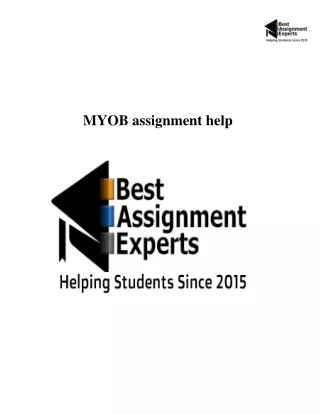 Myob assignment help