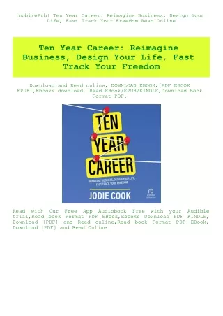 {mobiePub} Ten Year Career Reimagine Business  Design Your Life  Fast Track Your Freedom Read Online