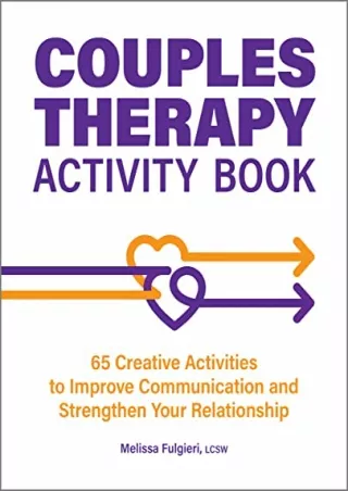 EBOOK (DOWNLOAD) Couples Therapy Activity Book: 65 Creative Activities to I