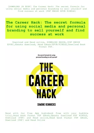 [DOWNLOAD IN @PDF] The Career Hack The secret formula for using social media and personal branding t