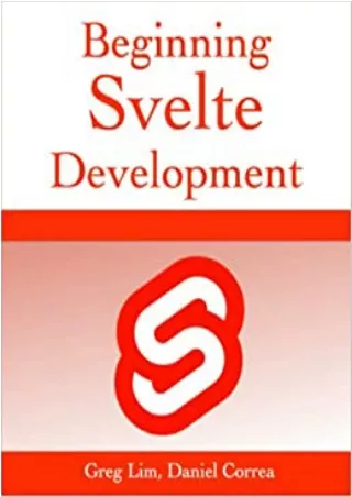 Beginning Svelte Development Develop web applications with SvelteJS  a lightweight