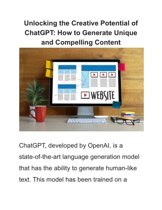 unlocking the creative potential of chatgpt