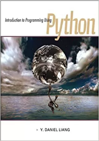 Introduction to Programming Using Python Myprogramminglab