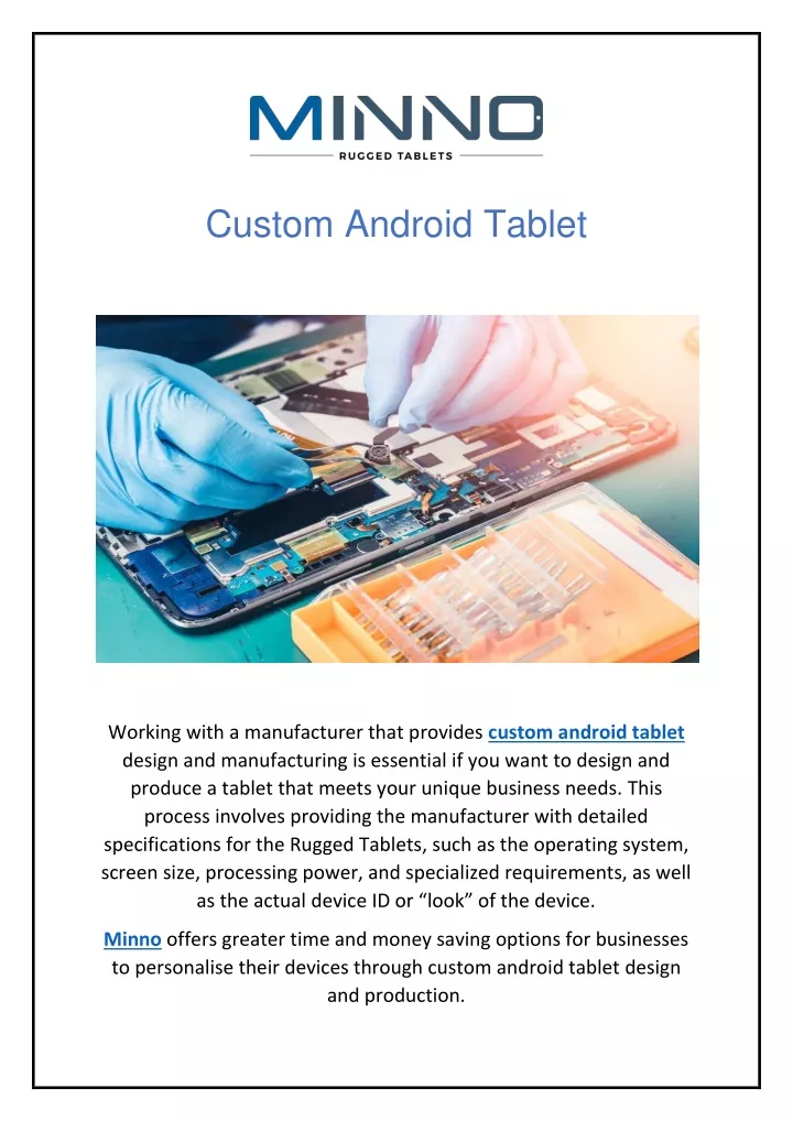 custom android tablet