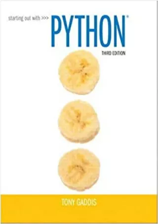 Starting Out with Python 3rd Edition