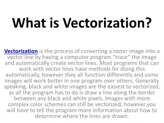 what is vectorization