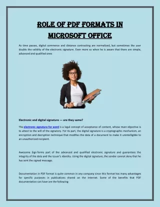 role of pdf formats in role of pdf formats