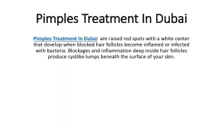 pimples treatment in dubai