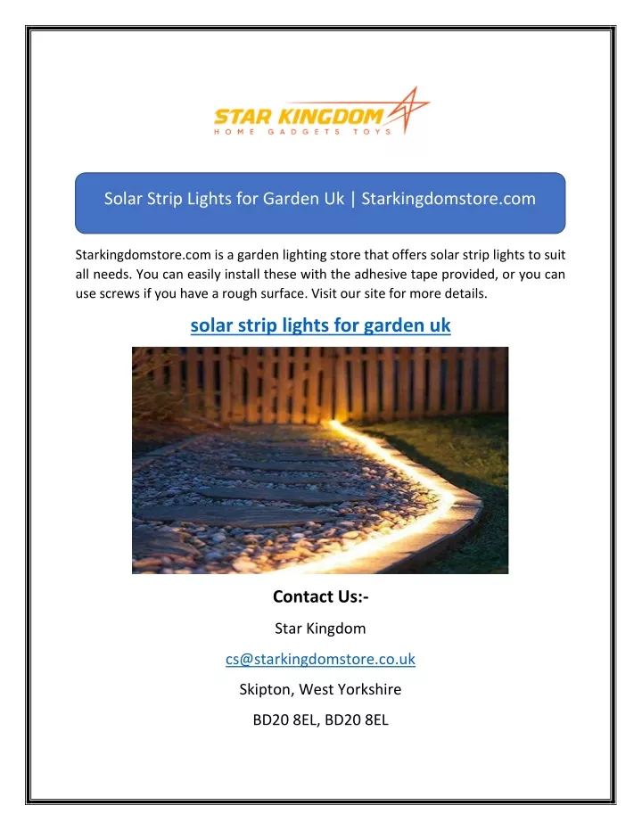 solar strip lights for garden uk starkingdomstore