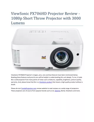 ViewSonic PX706HD Projector Review - Pros & Cons (1)