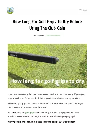 how-long-for-golf-grips-to-dry