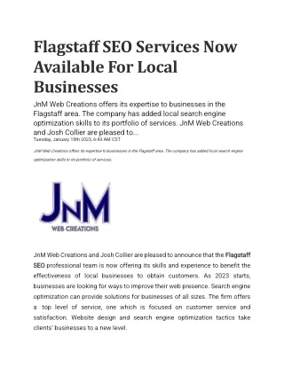 Flagstaff SEO Services Now Available For Local Businesses