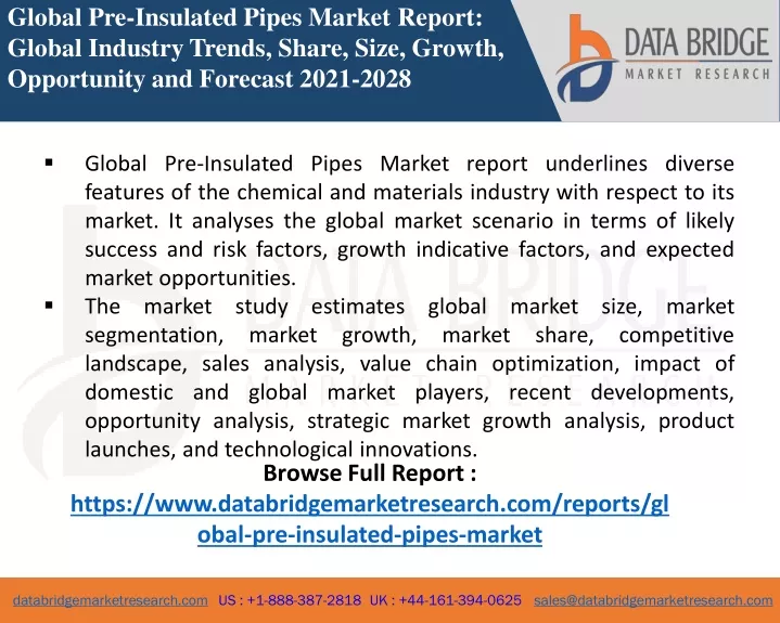 global pre insulated pipes market report global