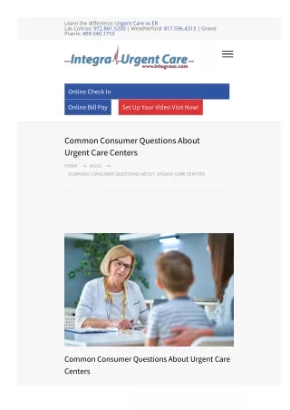 Common Questions Regarding Urgent Care Clinic