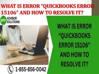 what is error quickbooks error 15106 and how to resolve it