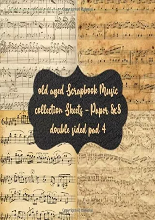 DOWNLOAD/PDF  old aged Scrapbook Music collection Sheets - Paper 8x8 double side