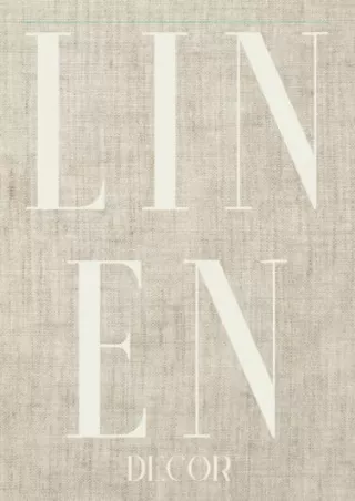 PDF/READ Linen Decor: Hardcover Thick Decorative Display Book Accent Designer Fo