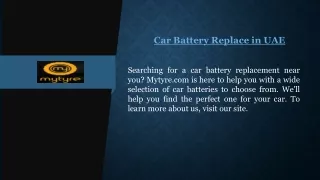 car battery replace in uae