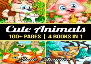 (PDF BOOK) 100 Cute Animals: An Adult Coloring Book with Dogs, Cats, Horses, Owl