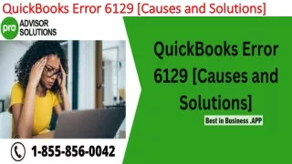 quickbooks error 6129 causes and solutions