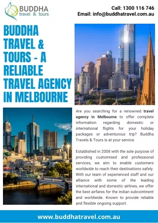 Buddha Travel & Tours - A Reliable Travel Agency In Melbourne