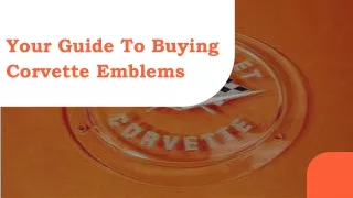 Your Guide To Buying Corvette Emblems