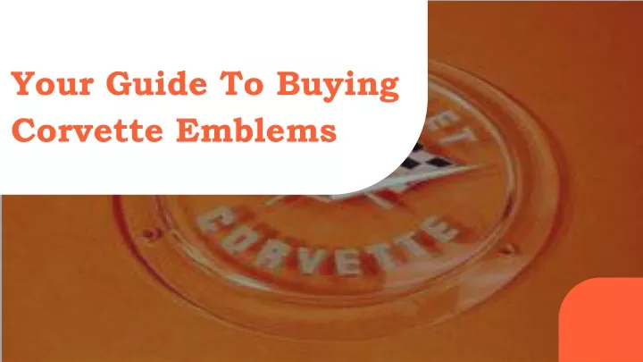 your guide to buying corvette emblems