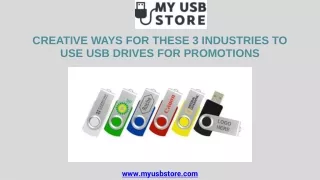 Creative ways for these 3 industries to use USB Drives for Promotions