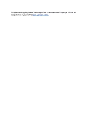 Learn German online