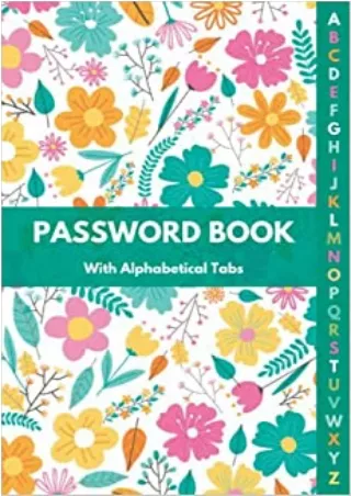 Password Book with Alphabetical Tabs Colorful Password Keeper Book for Usernames