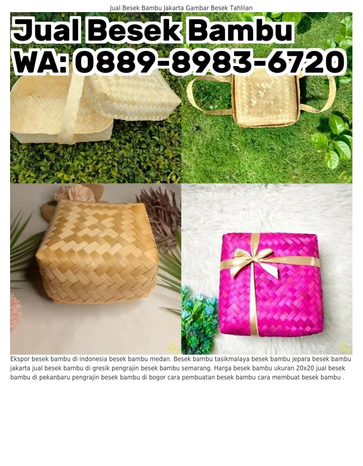 jual besek bambu jakarta gambar besek tahlilan