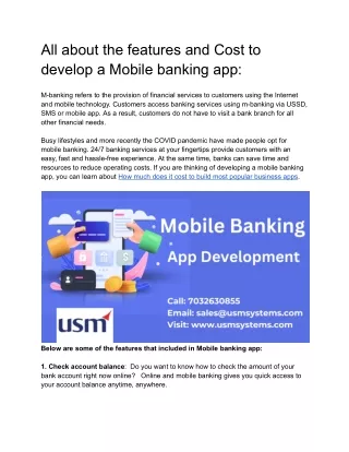 Mobile banking app blog - Google Docs