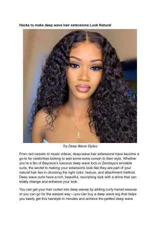 hacks to make deep wave hair extensions look
