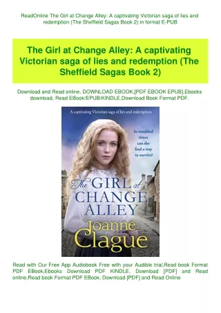 ReadOnline The Girl at Change Alley A captivating Victorian saga of lies and redemption (The Sheffie