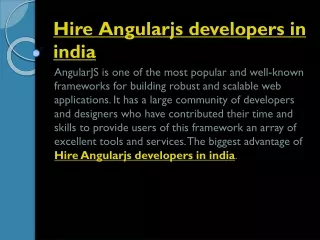 Hire Angularjs developers in india