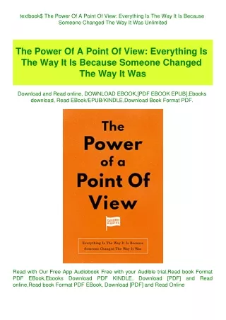 textbook the power of a point of view everything