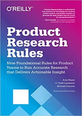 Product Research Rules Nine Foundational Rules for Product Teams to Run Accurate