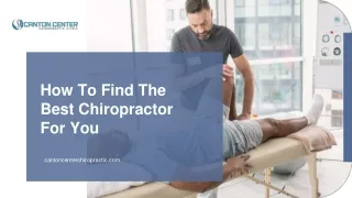 Chiropractor Near Canton