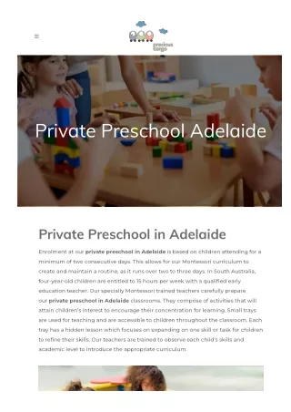 Private Preschool Adelaide