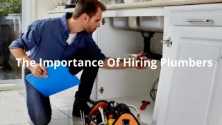 The Importance Of Hiring Plumbers