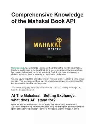 Comprehensive Knowledge of the Mahakal Book API
