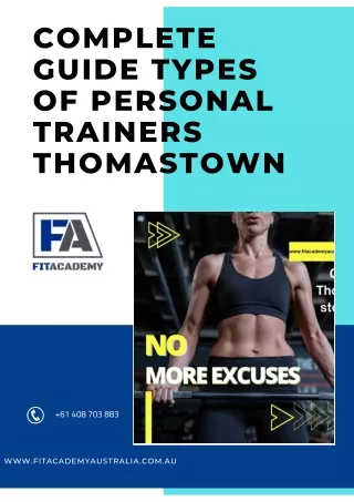 Complete Guide types of Personal Trainers Thomastown