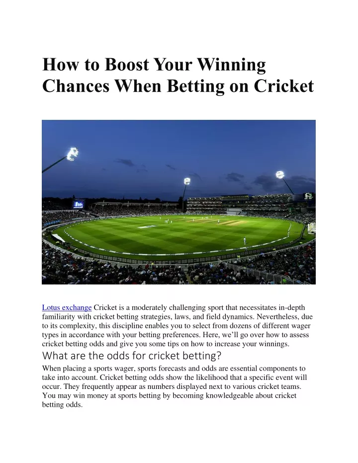 how to boost your winning chances when betting