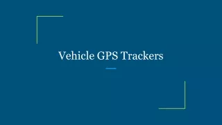 Vehicle GPS Trackers