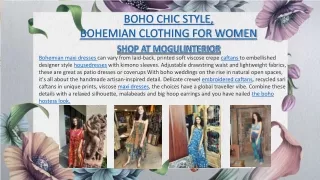 boho chic style bohemian clothing for women