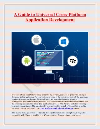 a guide to universal cross platform application